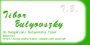 tibor bulyovszky business card